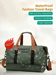 1st Herr Dammode Vattentäta resväskor, Crossbody-väskor, Handväskor, Sportväska med stor kapacitet för förvaring av skor, kläder och datorer, Messenger-väska för kvinnor, torr och våt tygväska, Boho Vibes - Multifärgad - Visa 2