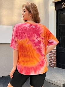 Muchica 大码拱形下摆扎染 T 恤，春/夏