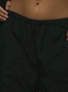 Musera Sport 低腰工装裤，适合板网球、网球、泡菜球等健身运动 - 黑色 - 查看 6