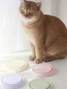 PETSIN 马卡龙色宠物碗，户外用便携式折叠碗，猫狗旅行碗，硅胶悬挂式宠物喂食饮水碗 - 彩色 - 查看 6