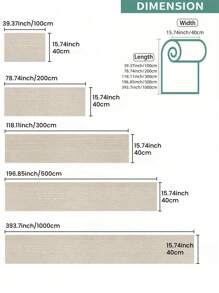 1 卷 40 厘米宽 PVC 防水木纹可移除翻新贴纸，适用于炉灶、橱柜、墙壁等。 - 米色 - 查看 6