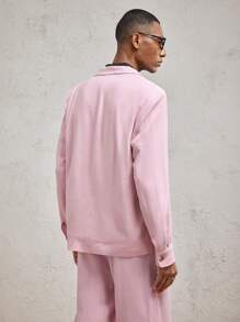 AKNOTIC Business Casual Áo khoác blazer nam dệt may vừa vặn, phù hợp mặc hàng ngày, quà tặng tốt nghiệp, cho mùa thu đông - Hồng - Xem 6