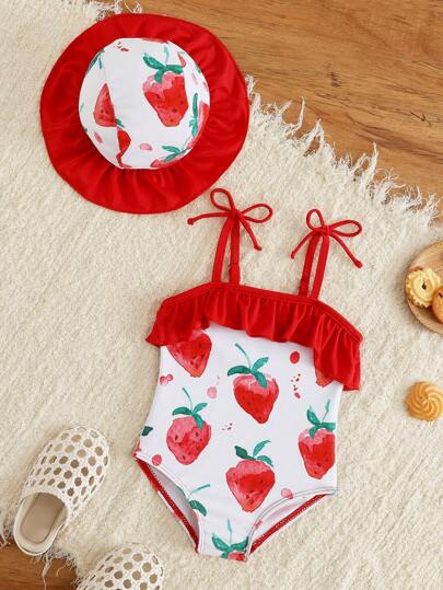Newborn Swimming Suit (Random Print), Minimalist Style Casual Daily
