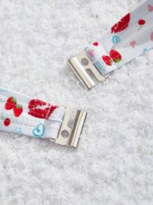 SHEIN MOD Cherry Lip Print Halter Tied Bikini Set, Swimwear Set, Sexy, Sexy Bikini, Cherry Graphic Swimwear, Beach Vacation For Summer Beach Vacation - Pink - View 3