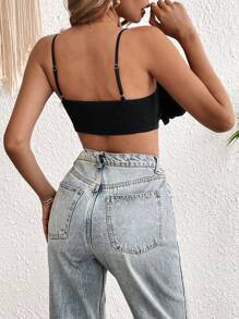 Camiseta de tirantes informal de unicolor simple, para uso diario