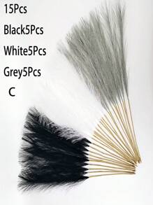 15 Cây Cỏ Pampas Nhân Tạo 55cm/21,65in Hoa Sậy Nhân Tạo Mềm Mại Màu Xám, Tím, Nâu Hoa Sậy Nhân Tạo Cỏ Pampas Trang Trí Nhà Cửa Gia Đình, Trang Trí Nhà Cửa, Trang Trí Phòng Cắm Bình Hoa, Trang Trí Đám Cưới, Làm Nổi Bật Không Khí Trong Nhà - Nhiều màu - Xem 5