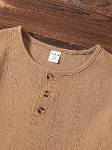 SHEIN Tween 男童 2 件套，春夏 Wildeya 新款，休闲度假极简主义波西米亚风 T 恤 2 件套服装套装，适合户外活动、日常穿着和节日聚会 - 彩色 - 查看 7