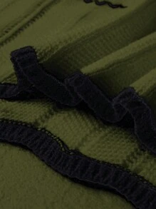 Flirla 大码女式条纹喇叭袖修身针织毛衣裙，秋冬款