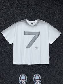 Manfinity VCAY Men's Loose Knit Short Sleeve T-Shirt, Minimalist Fashion & Casual Everyday Wear