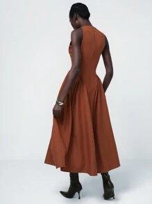 Aveloria Modichic Vestido elegante francés para mujeres, minimalista y versátil para uso diario, con cintura fruncida