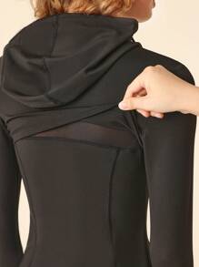Lifespree Women's Solid Color Long Sleeve Zip Up Hoodie Drawstring Athletic Jacket