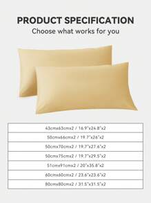 2pcs Classic Fashionable Simple Style Solid Envelope Closure Pillowcase Without Filler, Soft Fabric, Skin-Friendly And Breathable, Moisture-Wicking Fabric, Suitable For Bedroom, Bedding Supplies, All Season,Rama Bedtime Comfort