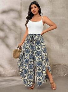 SHEIN LUNE Plus Size Kobiety Kwiatowy Nadruk Elastyczna Talia Wiązany Na Dole Asymetryczny Dolnik Długie Spodnie Stroje Wakacyjne Kobieta Plus Size Kobiety Ubrania Festiwal Boho Ubrania Vintage Nadruk Asymetryczny Dolnik Spodnie Festiwal Boho Plus Size Letnie Stroje Dla Kobiet Spodnie Kobiety Mosta Plus Size Letnie Stroje Dla Kobiet Stroje Wakacyjne Kobieta Festiwal Letnie Stroje Dla Kobiet Stroje Wakacyjne Kobieta Pantalones