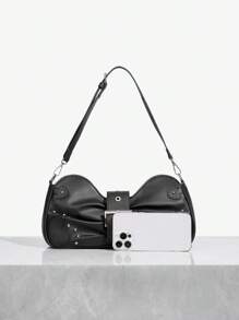 SHEIN BAE Women's Casual Simple Fashion Shoulder Bag For Daily Use - Black - View 9