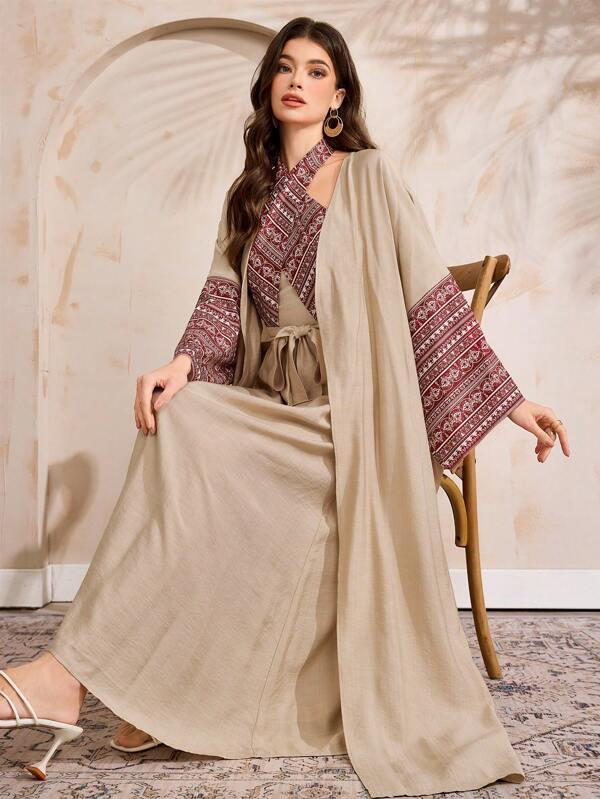 Al Najma طقم فستان كاجوال محافظ وقبة للسيدات