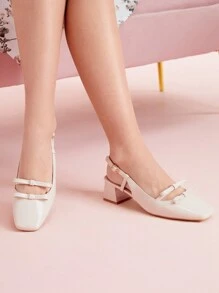 CUCCOO DOLLMOD Nuevos tacones de plataforma de bloque estilo retro francés Mary Jane con lazo, gráciles y elegantes para el Día de San Valentín