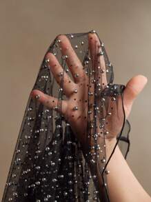 Anewsta Sheer Mesh Women's Long Sleeve Top For Spring/Summer, Beach Vacation, Valentine's Day - Black - View 6