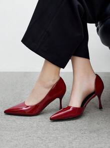 CUCCOO BIZCHIC Vintage Basic Fashionable Commuting Evening Party Encore Colorful Elegant Metal Buckle Pointed Toe Stiletto High Heels Spring Shoes Spring Break Easter