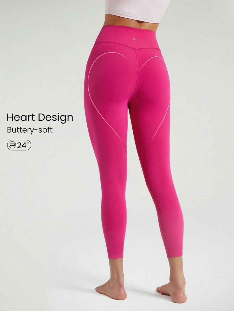 GLOWMODE 24" FeatherFit™ Love To Move Leggings Low Impact Daily Valentine's Day Love - Tropical Pink - View 1