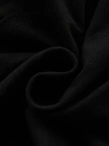 SHEIN Men's Casual Black Gamer Print Colorblock Round Neck Regular Sleeve Pajama Set With Pocket - Black - View 7