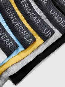 Set de 5 calzoncillos con diseño de letras para adolescentes - Multicolor - Ver 5