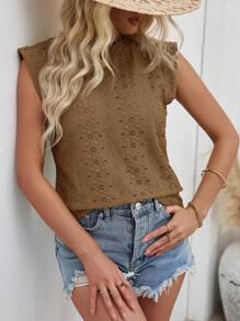 EMERY ROSE 女士休闲纯色圆领蝙蝠袖 T 恤，夏季