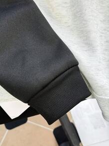 INAWLY Áo nỉ có mũ tay raglan in chữ rộng rãi thoải mái dành cho nữ vào mùa thu, tốt nghiệp, giáo viên nữ, áo chui đầu trở lại trường vào mùa thu - Nhiều màu - Xem 5