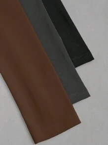 SHEIN Unity 女士纯色圆领长袖休闲修身上衣