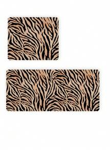 ROMWE Grunge Punk 1 件时尚豹纹防滑防水加厚鼠标垫 - 黑色 - 查看 1