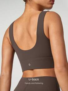 GLOWMODE FeatherFit™ V-Neck U-Back Sports Bra Tank Top Light Support Low Impact Yoga Studio
