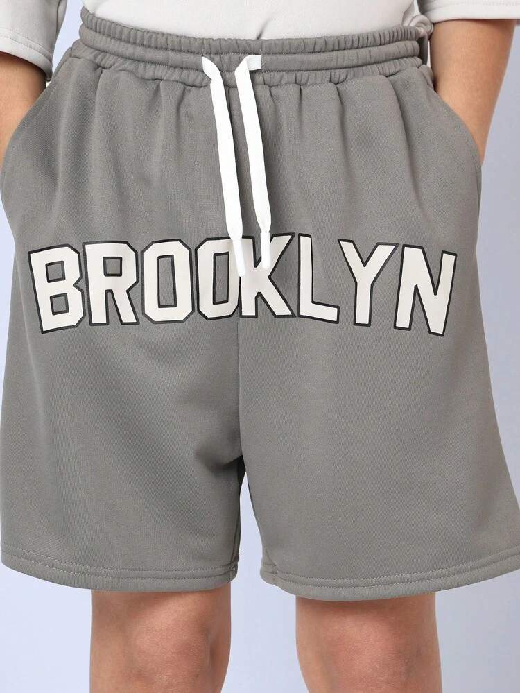 Ensemble t-shirt à imprimé graphique NYC Brooklyn