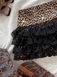 Soleia Quần short ren họa tiết da báo cho nữ, kỳ nghỉ - Nhiều màu - Xem 6