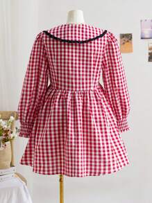 Soleia Váy chữ A cổ Peter Pan dáng dài có túi trái tim cho kỳ nghỉ dành cho nữ cỡ lớn - Nhiều màu - Xem 2