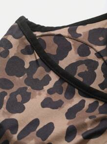 DAZY Leopard Print Seamless Tank Top With Built-In Padding, Workout - Coffee Brown - View 9