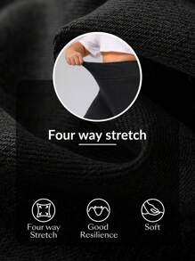 Flexra Leggings deportivos de talla grande de estilo cómodo y de punto de mezclilla