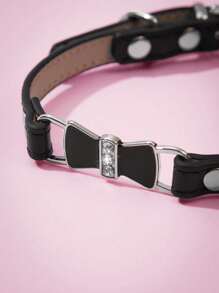 PETSIN 1 件情人节宠物蝴蝶结项圈，适合猫和小型犬 - 黑色 - 查看 5