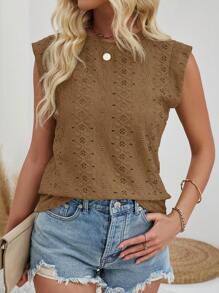 EMERY ROSE 女士休闲纯色圆领蝙蝠袖 T 恤，夏季