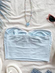 Soleia Áo Bandeau họa tiết ombre xoắn phía trước cho kỳ nghỉ của phụ nữ, phù hợp cho lễ hội âm nhạc, phong cách Boho, ngày lễ, hẹn hò, trà chiều, mùa xuân/hè cho ngày lễ tình nhân - Nhiều màu - Xem 6