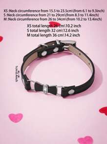 PETSIN 1 件情人节宠物蝴蝶结项圈，适合猫和小型犬 - 黑色 - 查看 4