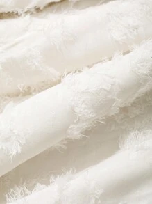 DAZY 女士纹理面料短袖中长连衣裙优雅