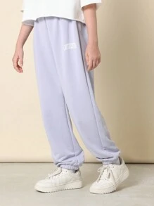 SUMWON Cuffed Jogger Sweatpants 3-Pack Set Cozy Fleece Athletic Pants Wear Pastel Collection Spring Summer Workout Casual Comfort Elastic Waist Youth Teen Girls - Multicolor - View 2