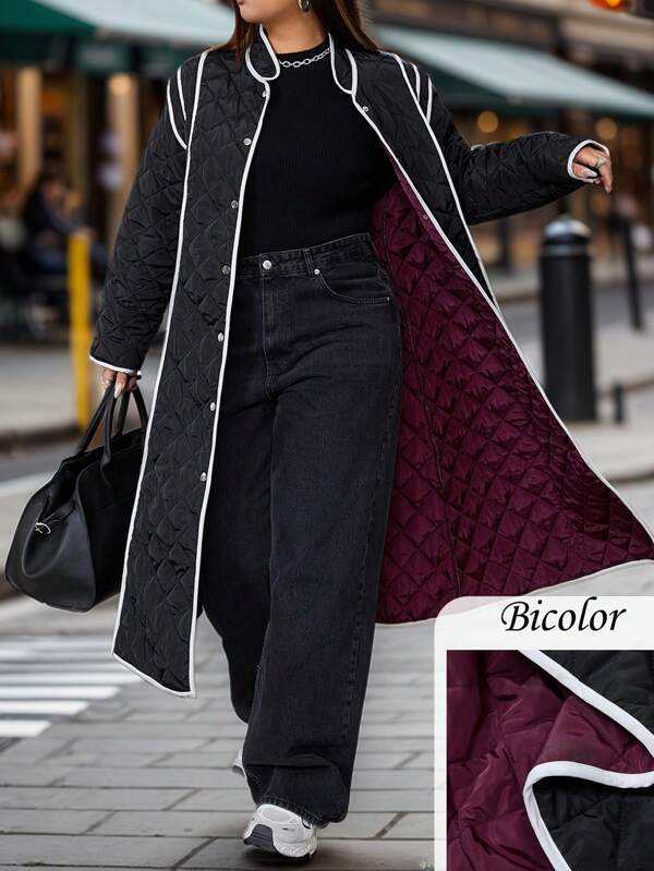 Celure Abrigo elegante y vintage de talle medio con cintura ajustable y acolchado, adecuado para ropa de otoño/invierno de mujer