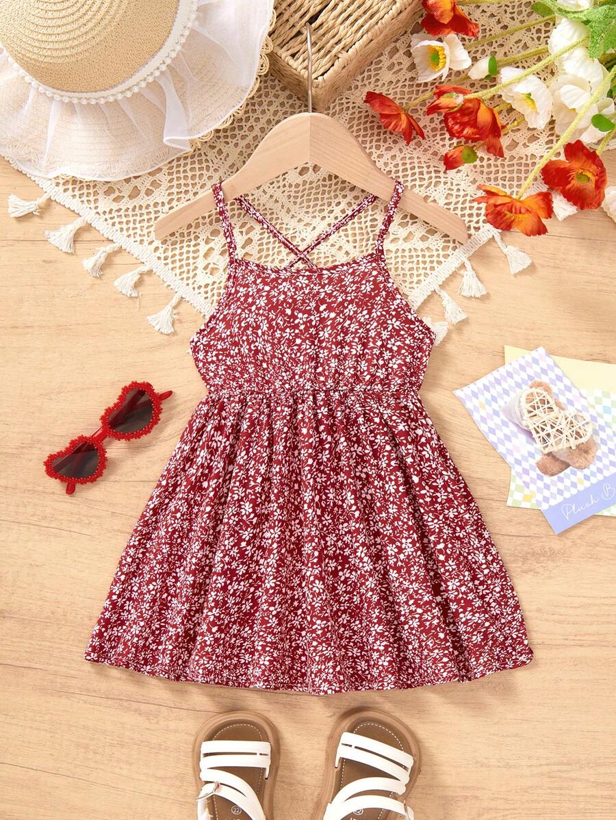 SHEIN Cute Casual Babygirl Strap Dress, Suitable For Weddings, Parties