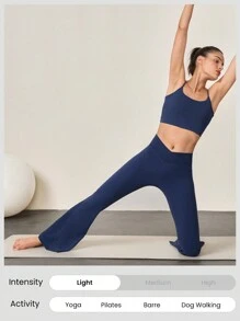 GLOWMODE 31英寸featherfit™ V字高腰大擴腳褲 - 藏蓝色 - 查看 7