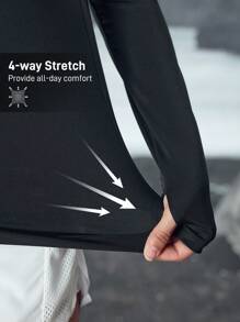 In My Nature XH043 Breathable & Slimming Sport Yoga Running Outdoor T-Shirt Hiking Women Clothes - Black - View 7