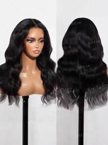 Wear&Go 6X4 波浪人发假发无胶假发透明蕾丝前部预拔即戴蕾丝闭合假发自然黑色原生发适合女性初学者透气帽全天感受气流 - Natural Black - 查看 4