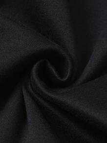 SHEIN Girls' Ruffle Hem Black Leggings, Comfortable Fashion Casual Maxi Length - Black - View 5