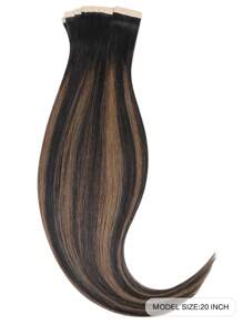 20PCS Straight Tape In Human Hair Extensions 100% Real Remy Human Hair 14-24inches Natural High Quality 50G/Pack For Salon Silky Seamless Invisible PU Tape In Hair Extensions - S1B/6/1B - View 2