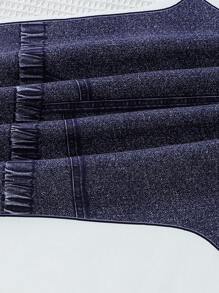 Camiseta negra con gráfico de luna para bebés niño y pantalones de efecto jean, conjunto casual para juegos al aire libre o eventos, de moda y versátil - Multicolor - Ver 8