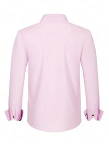 Manfinity Mode Loose Fit Men's Button-Up Long Sleeve Shirt, For Fall